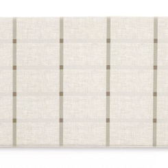 18"x39" TOWN & COUNTRY BASICS Comfort Plus Windowpane Plaid Anti Fatigue Comfort Mat, Kitchen Mat, with Non-Slip Backing, Beige,