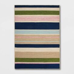 Striped Rectangular Braided Outdoor Rug - Threshold™