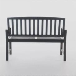 Loja Acacia Wood Bench - Dark Gray - Christopher Knight