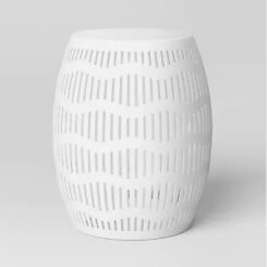 Metal Cutout Accent Table - White - Room Essentials: Rust-Resistant, No Assembly Required