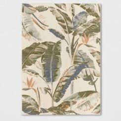 5'x7' Cavendish Canary Tapestry Rectangular Woven Outdoor Area Rug Multicolor Naturals - Threshold