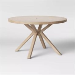 Collier 46" Round Stamped Steel Top Patio Dining Table - Threshold™