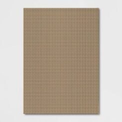 7'10"x10' Micro Grid Rectangular Woven Indoor Outdoor Area Rug Black/Beige - Threshold
