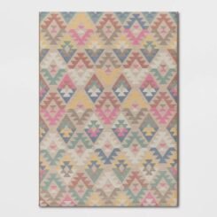 5'x7' Tapestry Rectangular Woven Outdoor Area Rug Multicolor Pastels - Threshold