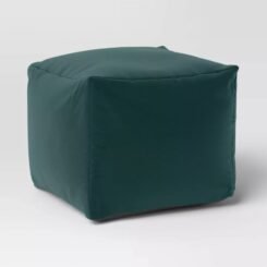 18"x15" Outdoor Patio Pouf Fern Shower Green - Room Essentials