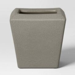 Large Square Ceramic Indoor Outdoor Planter Pot Charcoal Gray 9.84"x9.84" - Threshold designed with Studio McGee