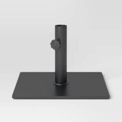 25lb Steel Square Outdoor Patio Market Table Umbrella Base Black - Room Essentials