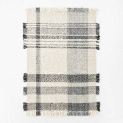 5'x7' Laurelhurst Indoor/Outdoor Plaid Area Rug Black/White - Threshold™ designed with Studio McGee