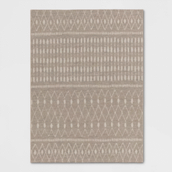 Neutral Moroccan Rectangular Woven Indoor Outdoor Rug - Threshold™