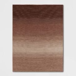 5'3"x7' Rectangular Woven Indoor Outdoor Area Rug Sunset Ombre Reds - Threshold