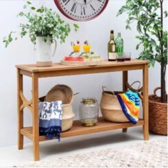 Brand NEW Abbington Teak Patio Console Table - Cambridge Casual