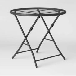 32" Metal Mesh Folding Patio Table - Room Essentials™