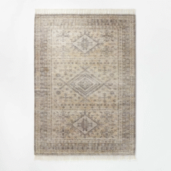 5'x7' Pine Brook Diamond Persian Style Rug Gray - Threshold™ designed with Studio McGee