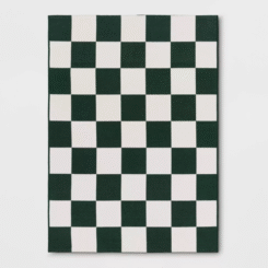 4'x5'6" Checkered Area Rug Ivory/Green - Room Essentials™