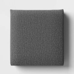 24"x22" Solid Woven Outdoor Deep Seat Cushion Charcoal - Threshold