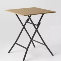 Esker Recycled Resin Square Folding Outdoor Patio Folding Table Brown - Threshold