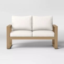 Esker Recycled Resin Outdoor Patio Loveseat Brown - Threshold™