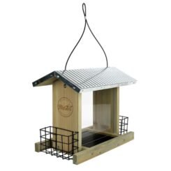 Nature's Way Wild Wings 3qt Hopper Feeder with Suet Cages 11" - Weathered Galvanized